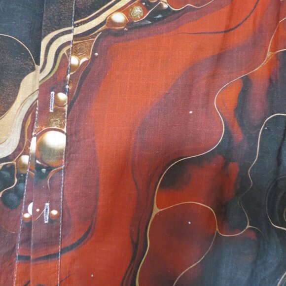 Men's abstract print casual button shirt 2 XL - Picture 4 of 7